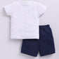Nice Baby Boy Half T Shirt & Shorts Set- Grey