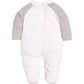 Printed footed romper for Baby Boy-BROWN
