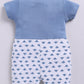 Cute Baby Boy Printed Romper-Navy Blue