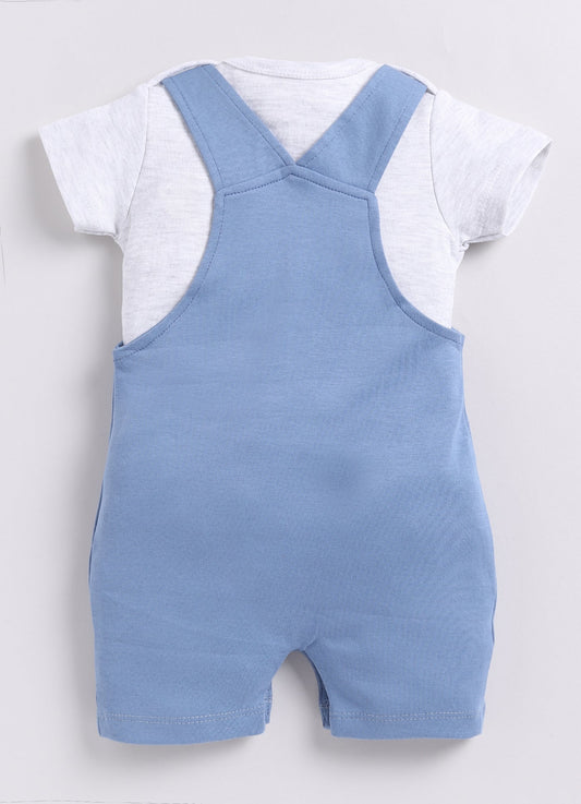 BabyGo Baby Boy Dungaree-Egyptian Blue