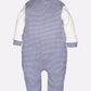 Romper with a bow for Baby Boy-NAVY