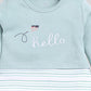 Hello Baby Boy Full Sleeve Romper-Green