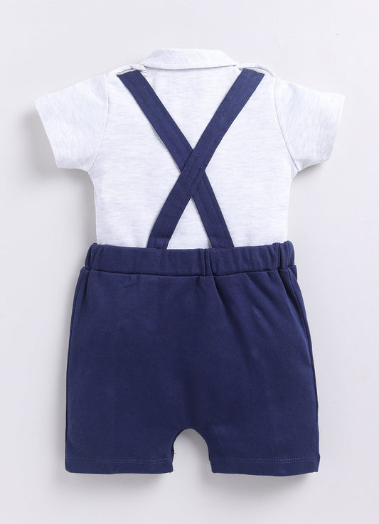 Baby Boy Comfy Dungaree-Navy