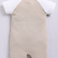 Casual Half Sleeve Baby Boy Romper-Beige