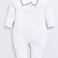 Striped Baby Boy Full Sleeve Romper-White