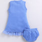 Baby Girl Designer baby frock-Blue
