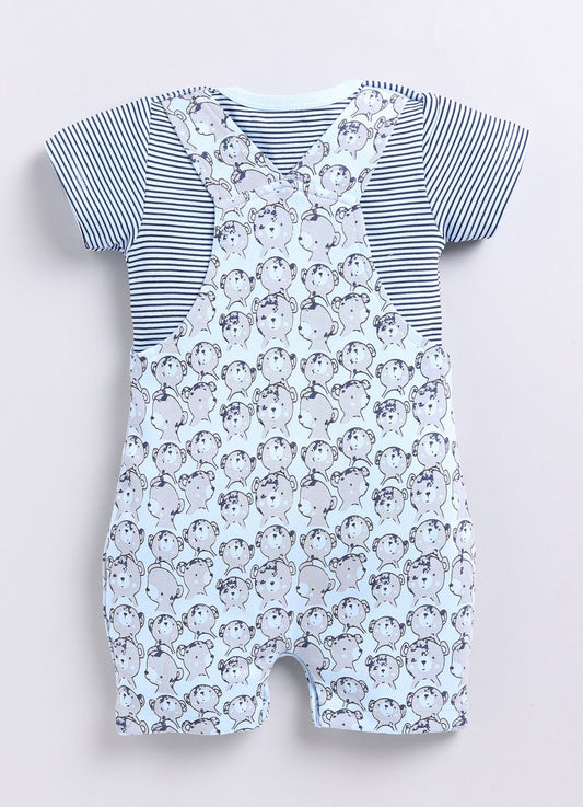 Comfy Summer Baby Boy Dungaree-Blue
