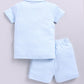 Casual Baby Boy Half T Shirt & Shorts Set-Sky Blue