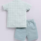 Baby Boy Dino Half T Shit & Shorts-Green