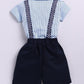 Designer Boss Baby Boy Dungaree-Sky Blue