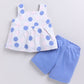 Baby Girl Printed Sleeveless Top & Short Set-Light Green