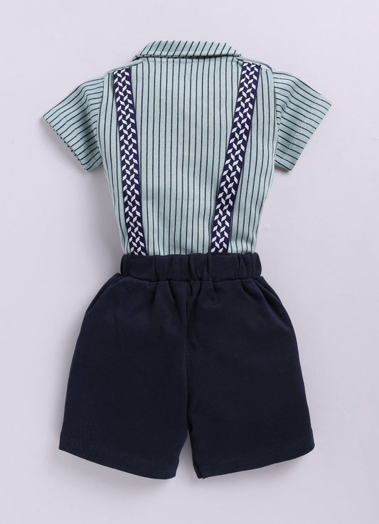 Designer Boss Baby Boy Dungaree-LightGreen