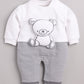 Baby boy casual wear printed romper-GREY