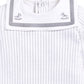 Striped Baby Boy Full Sleeve Romper-White