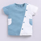Baby Boy Twin Color Half T Shirt & Shorts Set-Blue