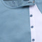 Twin Color Stylish Baby Boy Romper-Blue