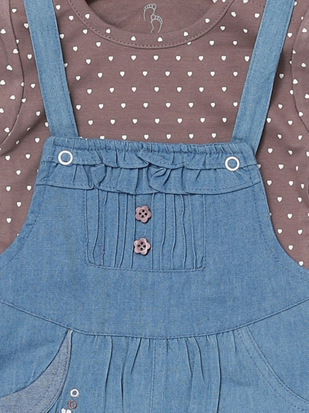 Comfortable dungree for baby girl-CHARCHOLE