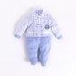 Full sleeves romper for Baby Boy-GREY MEL