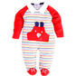 Full sleeve footed Romper For Baby Boy-RED