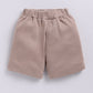 Baby Boy Striped Half T Shirt & Shorts-Beige
