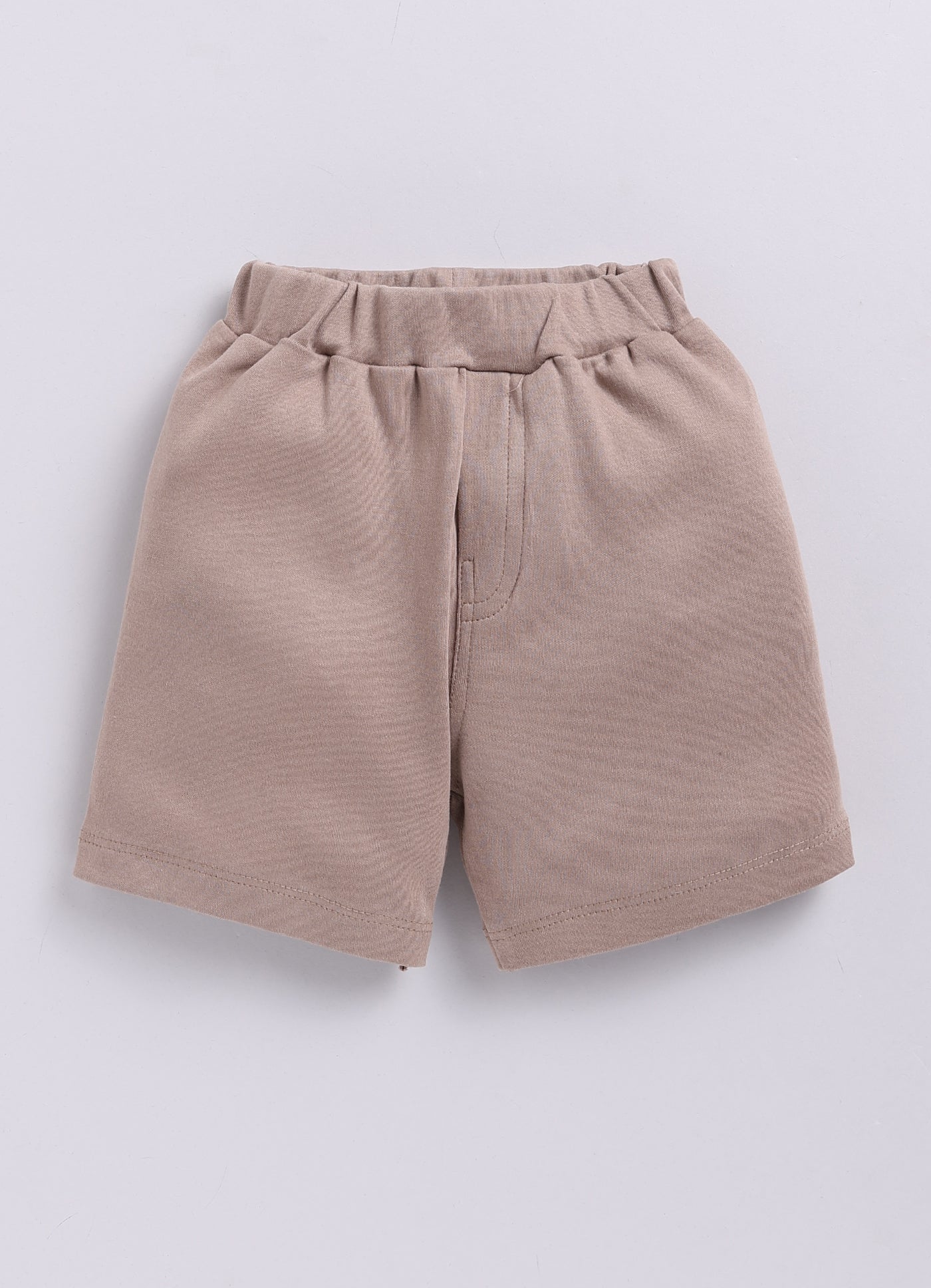 Baby Boy Striped Half T Shirt & Shorts-Beige