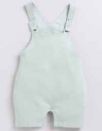 Solid Light Green Baby Girl Dungaree
