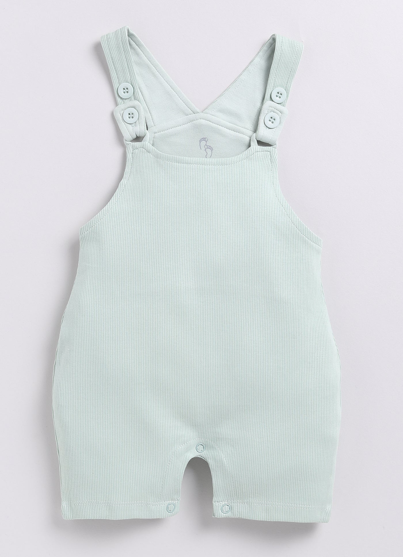Solid Light Green Baby Girl Dungaree
