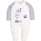 Printed footed romper for Baby Boy-NAVY