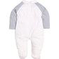 Printed footed romper for Baby Boy-NAVY