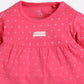Mid/knee length baby girl frock for casual wear-FUSHIA